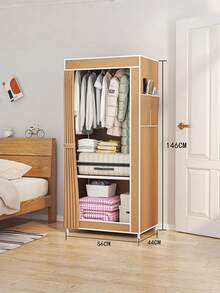 Closet Organizer With Multiple Shelves Large Capacity Storage Cabinet Spacious Hanging Space Sturdy Frame Easy Assembly Space Saving Solution For Bedroom Home Use