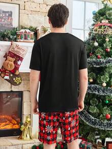 FamilyFrolics 万圣节南瓜和怪物图案男士家庭睡衣套装 - 紅色 - 查看 2