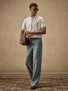 AKNOTIC Quần ống đứng dáng suông rộng rãi, đơn giản, màu trơn dành cho nam - Xám - Xem 5