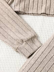 SHEIN Teen Girl Button Front Jacket & Tank Dress - Apricot - View 4