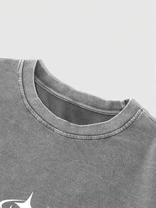 ROMWE MEN Casual Áo thun nam cổ tròn tay dài màu trơn đơn giản, phù hợp cho mùa thu - Nhiều màu - Xem 3