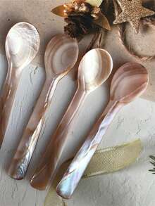 Cirelle 1 Piece Conch Spoon, Shell Material Tableware, Condiment (Tool), Kitchen Supplies, Facial Mask Spoon - Multicolor - View 7