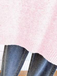 Franclia V-Neck 2 In 1 Long Sleeve Sweater, Autumn/Winter - Pink - View 5