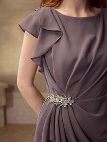MOTF PREMIUM RUCHED RUCHED CRYSTAL DECOR DRESS - Dusty Purple - View 2