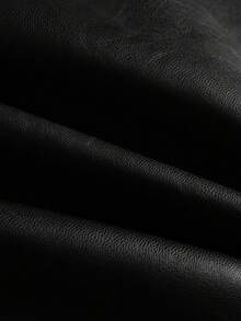 PAVTROS 男士长袖短款拉链PU皮夹克，黑色皮夹克外套，秋冬款