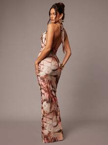 Silquee Váy lưới nhún thanh lịch, váy dạ hội không tay ôm sát cho mùa thu/đông, thích hợp cho ngày lễ tình nhân, giáng sinh, tiệc cocktail, dịp lãng mạn - Nhiều màu - Xem 2