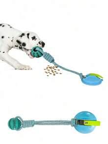 1pc Dog Braided Rope Knot Toys Ball With Handle, Chew Durable Toy Ball For Chew Training Pull Throw Toy Tug Of War Toy Dogs Fetch Toy - Multicolor - View 8