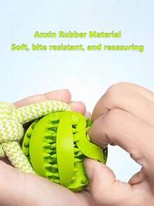 1pc Dog Braided Rope Knot Toys Ball With Handle, Chew Durable Toy Ball For Chew Training Pull Throw Toy Tug Of War Toy Dogs Fetch Toy - Multicolor - View 6