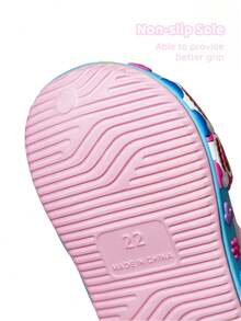 BABY SHARK X SHEIN Cute Ocean Fish Cartoon Pattern Girl Baby Toddler Pink Hole Shoes, EVA Material Is Light And Non-Slip, Protects Small Feet, Can Be Wet, Suitable For Home Or Out Use