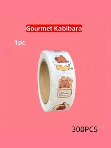 1/3/6 miếng dán hình con chuột lang nước dễ thương, chống thấm nước, 300 miếng dán có độ bám dính cao, không để lại cặn, hình minh họa động vật và thực phẩm vui nhộn cho bình nước, máy tính xách tay, sổ lưu niệm, phần thưởng khi trở lại trường, quà tặng hình dán đáng yêu - Nhiều màu - Xem 6