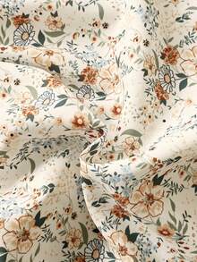 SHEIN 女婴可爱长袖公主裙，时尚优雅，春秋季 - 棕色 - 查看 7