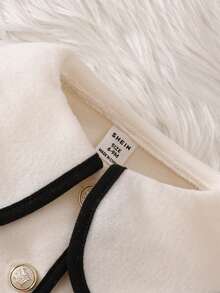 Souflis Souflis 2 件套幼儿女童时尚休闲百搭长袖夹克和裙子上衣，适合春季、秋季、冬季、居家、户外、返校、假日、日常穿着 - 杏色 - 查看 7