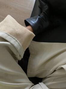 DAZY 女士休闲宽松长款牛仔裤，秋季 - 白色 - 查看 7