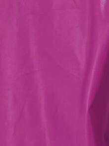 POPSWAY Große Größen Jacke mit offenem Reißverschluss, einfarbig, aus PU-Leder, mit Langarm und Kragen