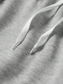 Manfinity Hypemode 男士休闲百搭 3/4 长度卷边运动裤。男士夏季休闲磨边撞色系带抽绳腰部 7 分阔腿裤，百搭日常穿着，日常穿着，夏季服装，青少年服装，是送给男朋友的绝佳礼物，返校季，超大码，纯色 - 灰色 - 查看 6