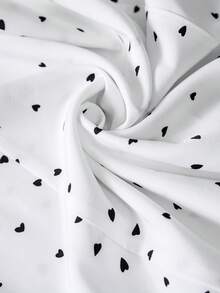 Vionelle Váy dài tay họa tiết chấm bi hình trái tim cỡ lớn của Pháp - trắng - Xem 8