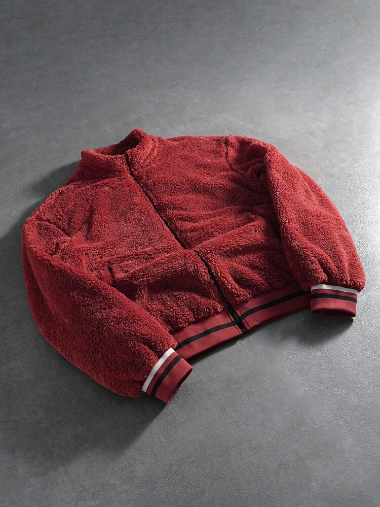 PAVTROS Men's Zip-Up Long Sleeve Fleece Jacket, Winter | SHEIN USA