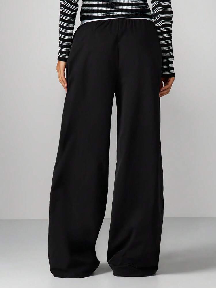 MISSGUIDED High Waisted Wide Leg Palazzo Sweatpants With Elastic Waistband For Loungewear Comfort