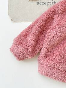 SHEIN 女婴可爱心形图案长袖运动衫，休闲百搭，适合秋冬，“Babygirl” - 彩色 - 查看 5