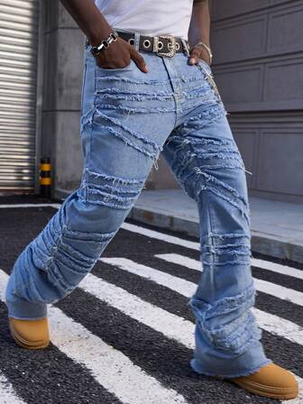 Street Life Jeans blu semplici e alla moda per uso quotidiano da uomo