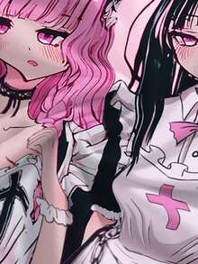 ROMWE Anime 可爱的动漫护士女孩性感粉色女士吊带背心 - 粉色 - 查看 3