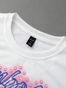 ROMWE MEN Street Life 2pcs Men Renaissance Angel Print Matching Rhinestone Embellished Hoodie & Sweatpants Set, Suitable For Autumn/Winter - Multicolor - View 6