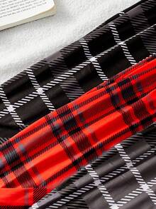 SHEIN Plus Size 3pcs/Pack Plaid Pattern Casual Cozy Pants, Simple And Fashionable For Everyday Wear, Fall Winter Clothes - Multicolor - View 2