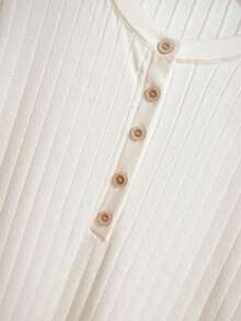 GlowEve CURVE Plus Size Elegant French Style Waist Cinched Long Sweater Dress - Apricot - View 5