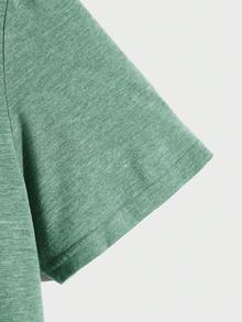 Manfinity BRENVOR Men Tropical Print Drop Shoulder Vintage T-Shirt - Mint Green - View 4