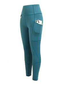 Innovista 户外柔软运动紧身裤，银钩高腰V腰提臀，日常休闲瑜伽HIIT训练，办公室健身房通用，高弹力紧身裤，运动裤，秋季服装，多功能口袋露营裤，舒适运动功能网眼拼接，透气镂空，防蹲显瘦，有氧户外运动，防紫外线，防汗，秋季新款女装秋冬运动服，实用时尚 - 墨綠色 - 查看 15