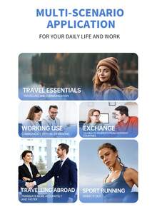 Multilingual AI Bluetooth Translation Glasses: Support Real-Time Conversion Of Over 20 Languages, Bluetooth HD Calls, A Must-Have For Smooth Communication During Trips
HD Call AI Translation Glasses: Fast Bluetooth Pairing, Accurate And Smooth Voice Translation, Essential For Business/Travel - 彩色 - 查看 8