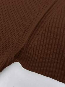 Sweetra Women's Solid Color Casual Long Sleeve Ribbed Knit Cardigan - Multicolor - View 3