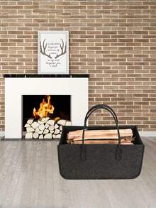 1个大号加厚毛毡布收纳袋，北欧出口毛毡柴火袋，结实耐用的便携式购物袋，适用于房车、户外露营、野餐、办公旅行 - 多色 - 查看 4