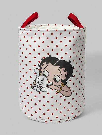 Betty Boop | ROMWE Scatola di stoccaggio pieghevole di grande capacità con grafica a figura