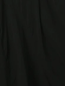 Aveloria Rosie 惊艳紫红色优雅领口单排扣束腰喇叭形长袖衬衫裙，适合女士 - 黑色 - 查看 6