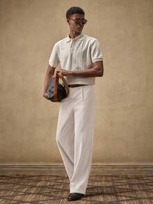 AKNOTIC Men's Woven Casual Loose Straight Leg Solid Color Pants