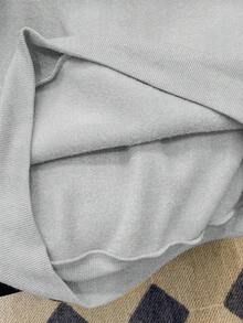 Daypath Light Grey Oversized Loose Fit Thick Hoodie For Men, Fall/Winter, Long Sleeve Top - Light Grey - View 4
