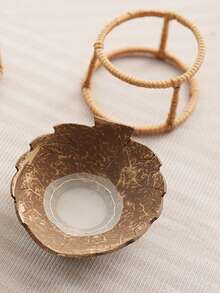 1  Pc Handmade Tea Strainer / Tea Leaf Filter, Made Of Coconut Shell, Tea Set Accessory & Tea Table Item, Suitable For Living Rooms & Tea Rooms, An Ideal Gift For Friends & Family - Multicolor - View 9