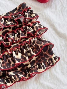 Soleia Bộ 2 món áo hai dây họa tiết da báo gợi cảm và quần short dành cho nữ, mùa hè - Nhiều màu - Xem 3