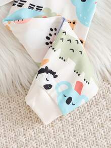 Cozy Pixies Baby Girl Cartoon Pattern Knit Soft Crew Neck Long Sleeve Top And Elastic Waist Long Pants Snug Fit 2-Piece Pajama Set Wildflower Baby Clothes Baby Girl Long Sleeve Set Two Piece Toddler Set Floral Print Baby - Baby Pink - View 5