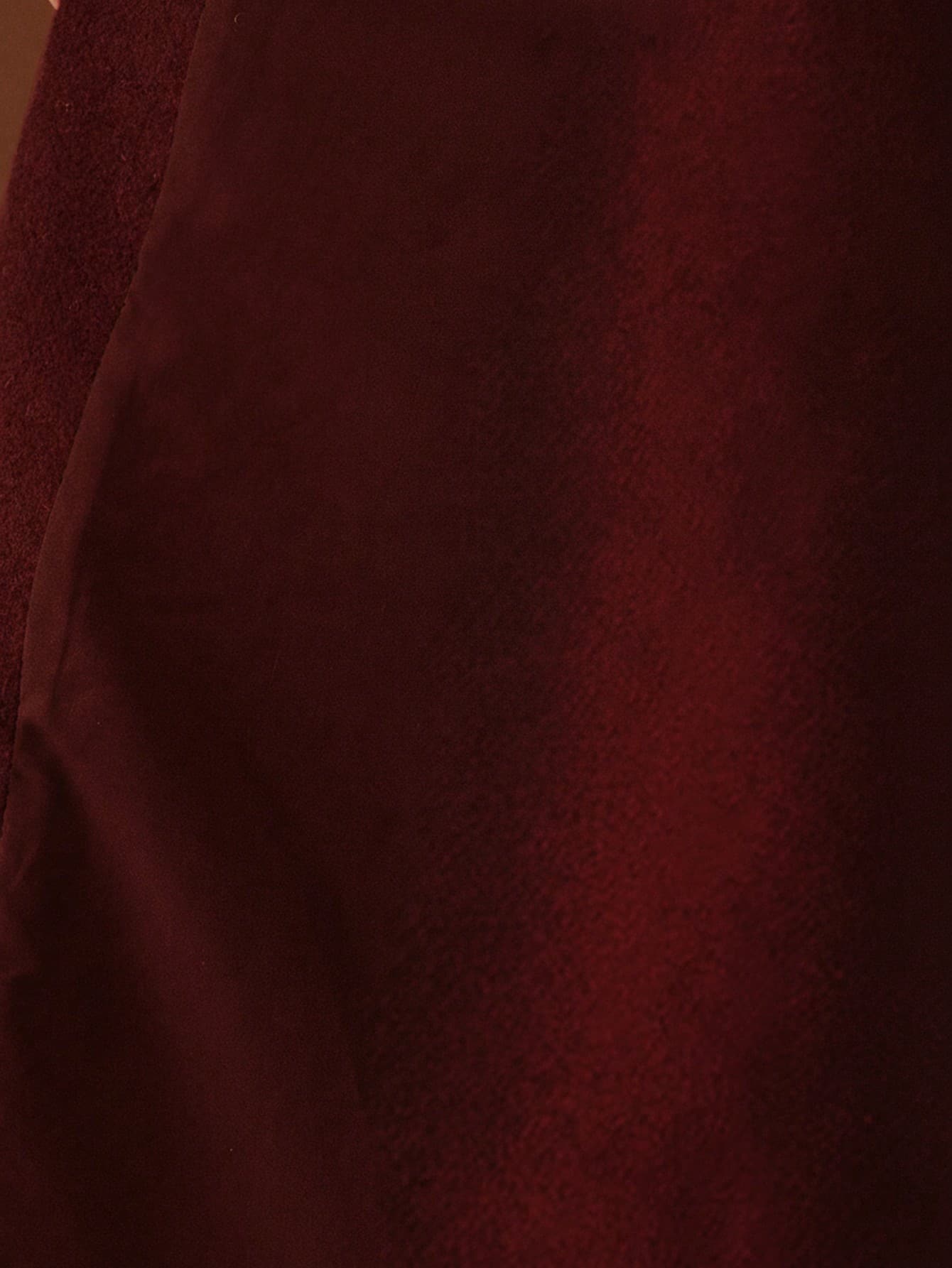 Women's High-End Elegant Stand Collar Loose Mid-Length Dark Overcoat, Suitable For Fall/Winter, Christmas, New Year, Party, Elegant, Luxury, Formal, Chic