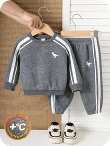 2pcs/Set Baby Boy/Girl Tie-Dye Contrast Color Crew Neck Long Sleeve Sweatshirt And Sweatpants Outfit, Comfortable Versatile Casual Sporty Basic Set, Suitable For Indoor, Outdoor, Daily Wear, Sports, Play, Party, Photography In Autumn/Winter Baby Sportswear Baby Boy Two Pieces Set Baby Sweat Outfits Baby Tracksuit Baby Casual Sets