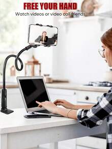 1 Giá đỡ điện thoại xoay 360°, giá đỡ điện thoại thông minh cổ ngỗng có thể điều chỉnh đa năng, giá đỡ điện thoại di động trên cao, giá đỡ kẹp đôi, tương thích với điện thoại di động 4-7'', giữ cổng sạc, phù hợp với nhiều tình huống khác nhau, chẳng hạn như phòng khách, phòng ngủ, nhà bếp, nhà vệ sinh, v.v. và cũng là lựa chọn hoàn hảo để làm quà tặng. - Nhiều màu - Xem 3