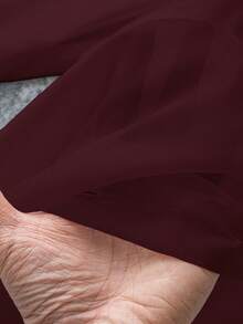 SHEIN Clasi 休闲白色透明衬衫，带蝴蝶结装饰