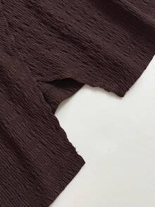 Elenzga Dwuczęściowy komplet damski w rozmiarze plus size, z długim rękawem, w stylu francuskim, swobodny i elegancki, z teksturowanego szyfonu, jesień/zima