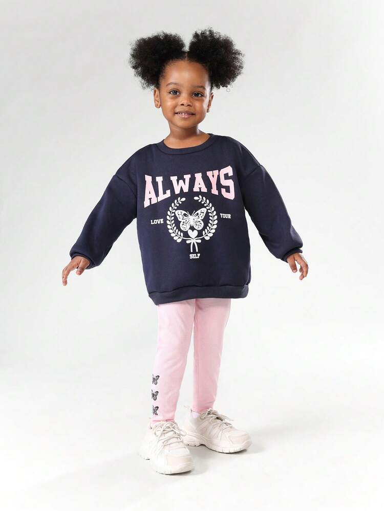 Felpa oversize con leggings a coste