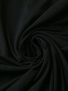 SHEIN LUNE Sudadera con capucha de mujer talla grande con estampado de cuadros y cordón, adecuada para ceremonias de graduación, regreso a clases, uniformes de maestras, para otoño e invierno - Negro - Ver 6