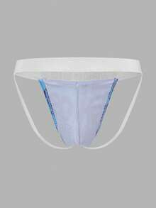 3 件装男士性感内裤，带字母腰带和镂空设计 - 彩色 - 查看 4