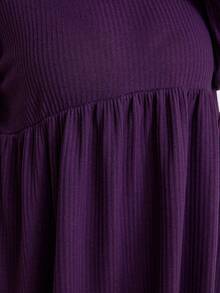 SHEIN CURVE+ 女式加大码宽松休闲圆领 T 恤，纯色 - 紫色 - 查看 10