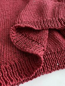 SHEIN TRNDY Set 2 pulovere pentru femei, ținută de petrecere roșu vin, top fără mâneci cu paiete și trandafiri, elegant și la modă - Burgundia - Vizualizare 8